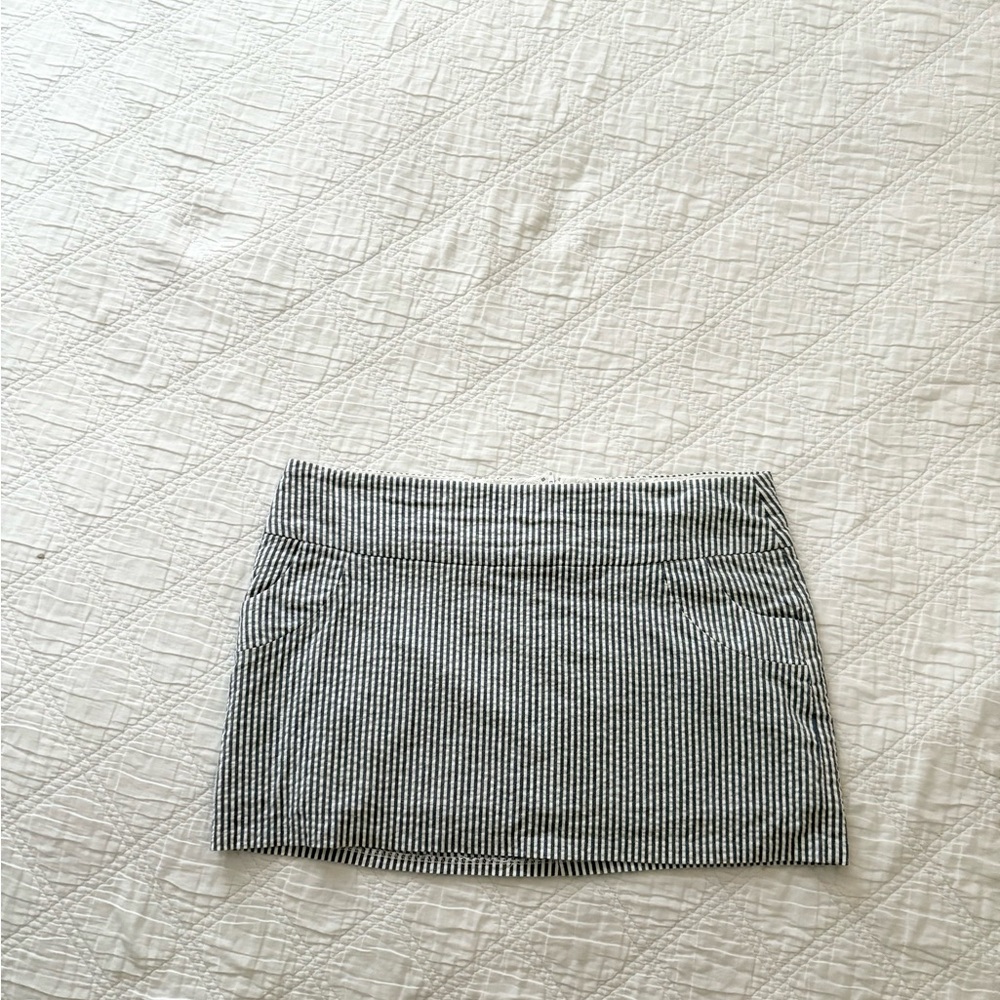 Y2K necessary objects striped low rise mini skirt